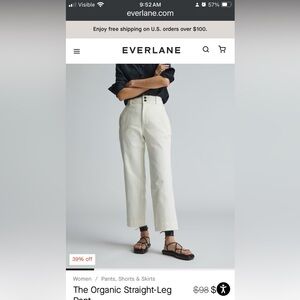 Everlane organic straight leg pants